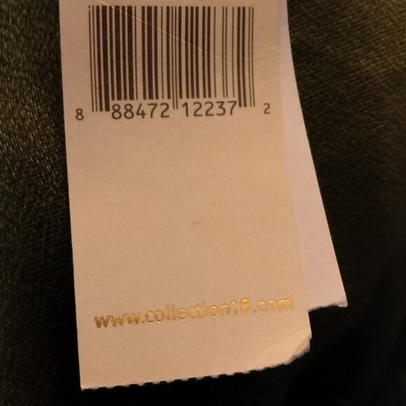 Collection 18 Green Floral Scarf With Fringed Edges - Picture 4 of 4